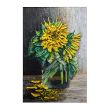Pintura em Acrílico de Girassóis