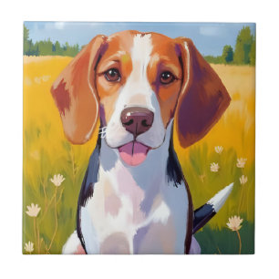 Pintura em Aquarela de Cachorro Beagle Pet