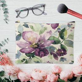 Pintura em Aquarela de Flor Roxa