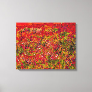 Pintura em campo da flor selvagem - Canvas