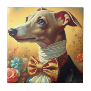 Pintura em Cão de Greyhound Italiano