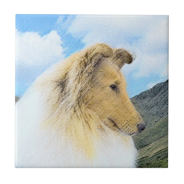 Pintura em Collie, em Montanhas (Rough) - Arte Can (Frente)