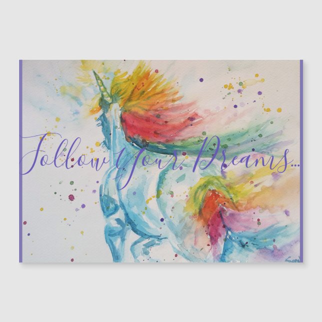 Pintura em d'água Unicorn Pintura em Arco-Íris Ofe (Frente)