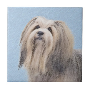 Pintura em Havanês (Prata) - Arte Canina Original