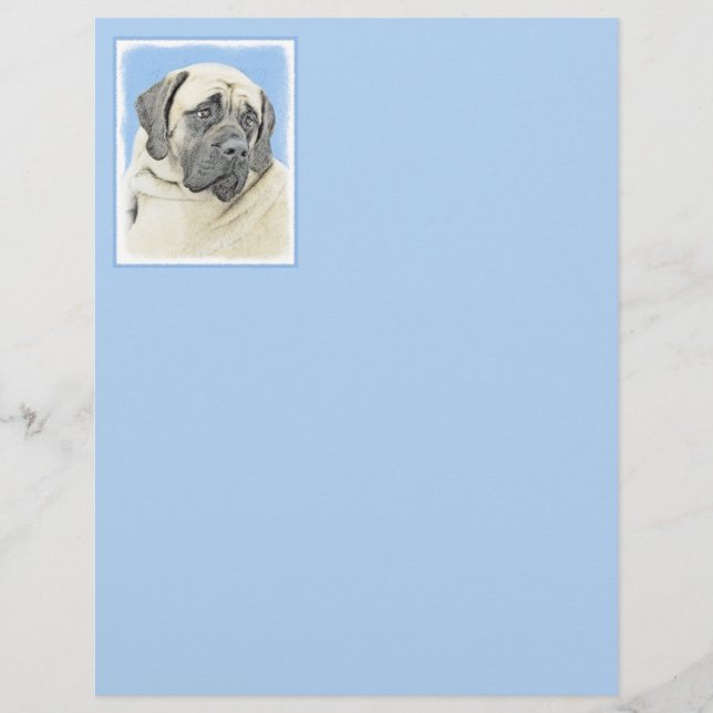Pintura em Inglês Mastiff (Fawn) - Arte Original p (Frente)