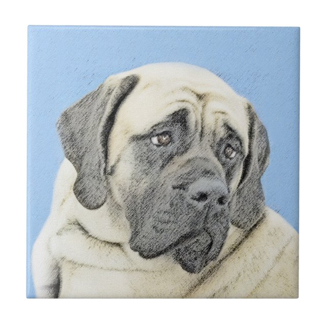 Pintura em Inglês Mastiff (Fawn) - Arte Original p (Frente)