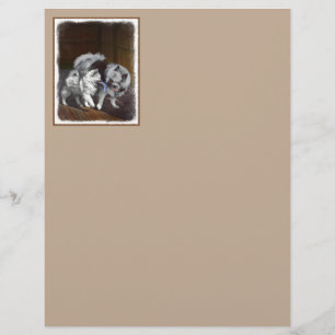Pintura em tempo de reprodução Keeshond - Arte d