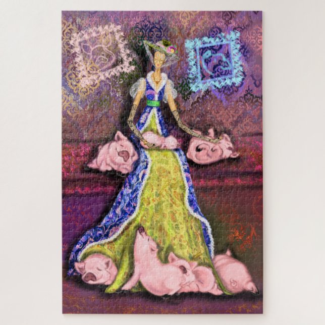Pintura fazenda Quebra-cabeça de  (Vertical)