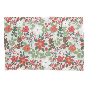 Pintura Floral Branca Vermelha Elegante