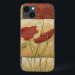 Pintura Floral com Traços Visíveis do Pincel<br><div class="desc">Os pincéis são visíveis nesta pintura floral de Chariklia Zarris. Duas flores vermelhas sentam-se no meio da peça com grama no fundo e algumas folhas flutuando no topo. Uma cena engraçada que daria um presente de excelente!</div>