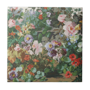 Pintura floral de flores coloridas vintage bonitas