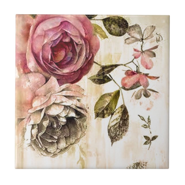 Pintura floral do Victorian bonito (Frente)