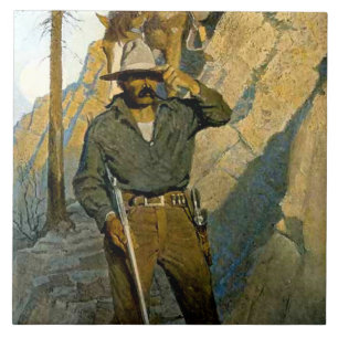 Pintura Histórica de NC Wyeth "O Xerife"