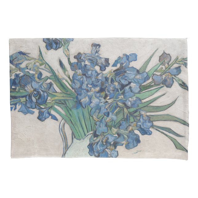 Pintura Impressionista Vaso de Íris de Van Gogh (Frente)