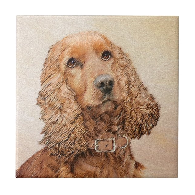 Pintura Inglesa em Cocker Spaniel - Arte Original  (Frente)