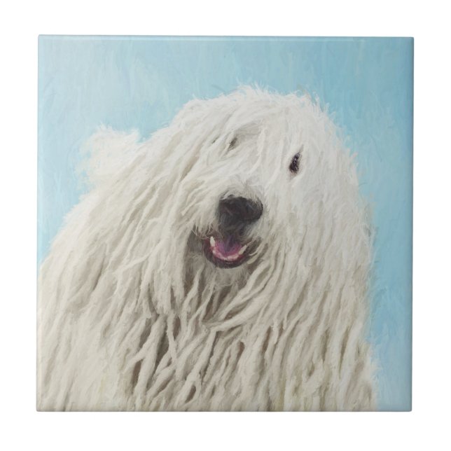 Pintura Komondor - Arte Cachorra Original (Frente)