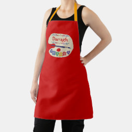 Pintura na Paleta de Artistas Fumar Apron