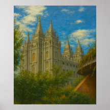 Pintura no Templo Salt Lake nº 2™ Poster LDS