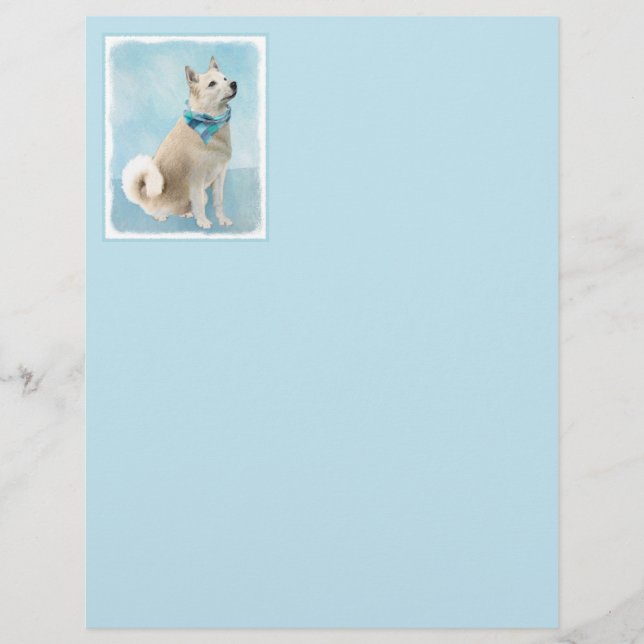 Pintura Norueguesa de Buhund - Arte Cachorra Origi (Frente)