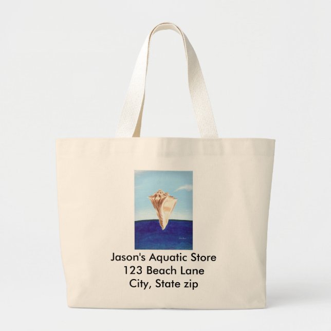 Pintura oceânica com casca de concha, bolsas de ca (Frente)