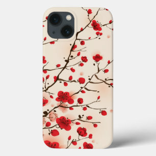 Pintura oriental do estilo, flor da ameixa no