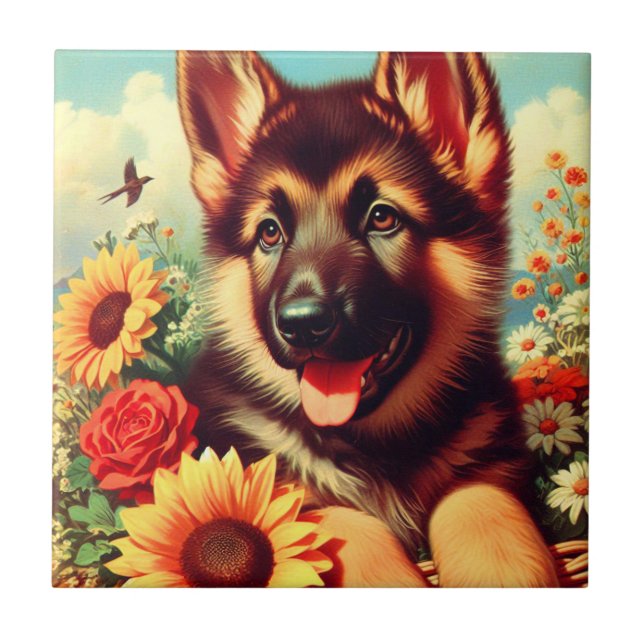 Pintura para pinos de German shepherd cômodo (Frente)