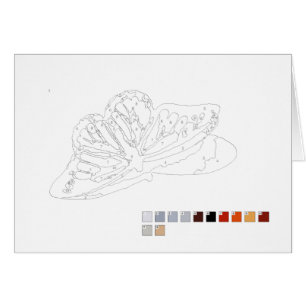 Pintura pelo cartão dos números: Borboleta