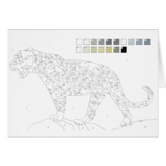 Pintura pelo cartão dos números: Leopardo