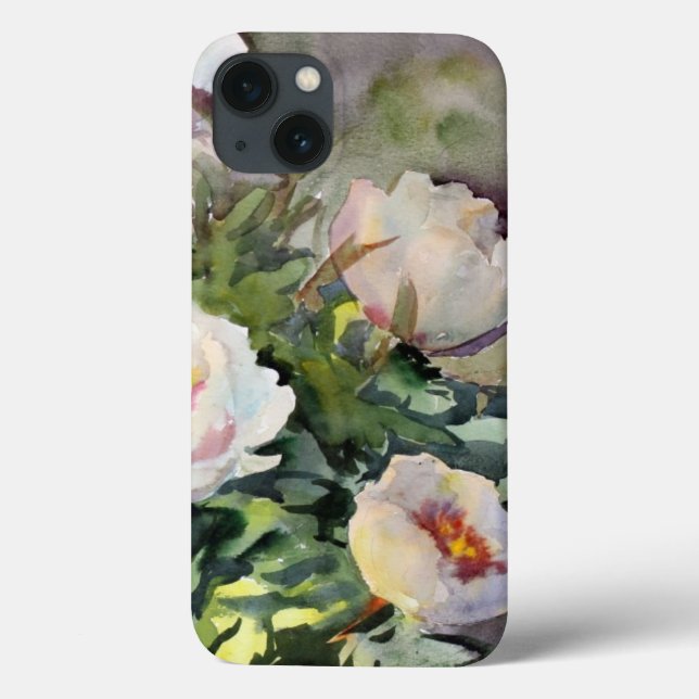 Pintura Por Aquarela Das Belas Flores (Verso)