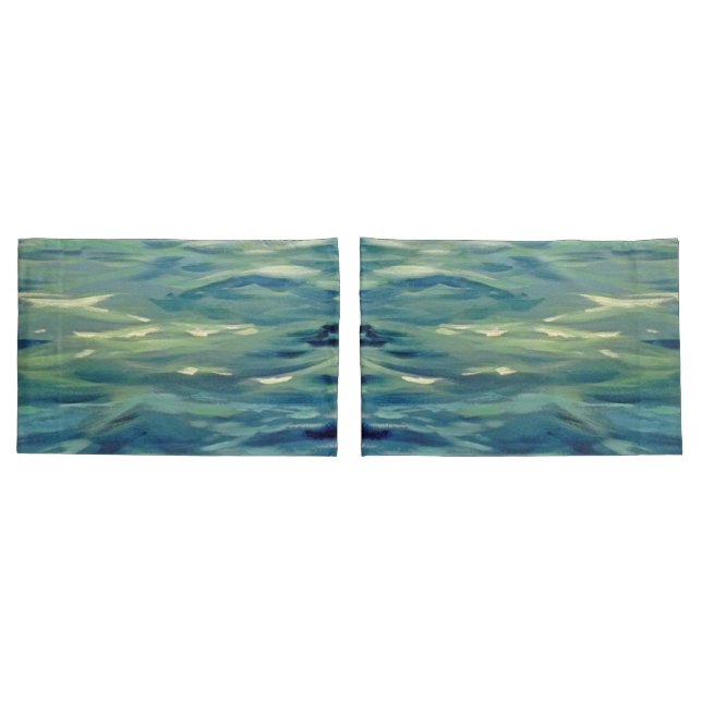Pintura Por Aquarela De Ondas Oceânicas (Verso - conjunto)