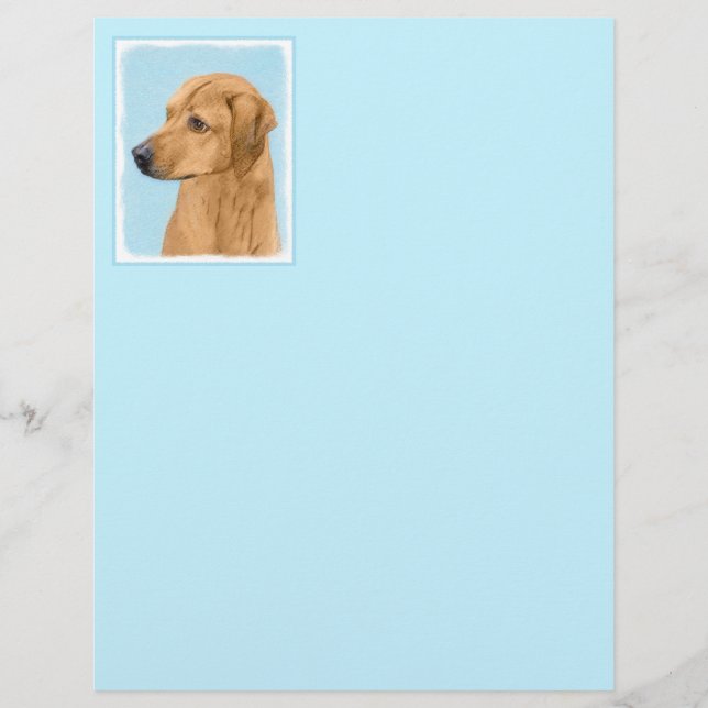 Pintura Ridgeback da Rodésia - Arte Cachorra Origi (Frente)