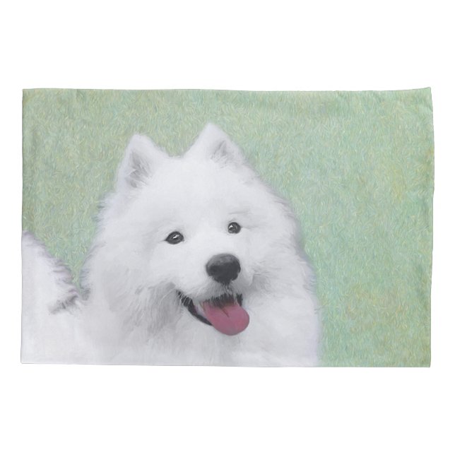 Pintura Samoyed - Arte Cachorosa Original (Verso)
