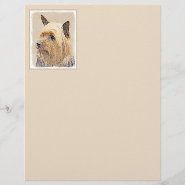 Pintura Silky Terrier - Arte Cachorro Original Cac (Frente)