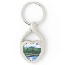 Pintura Tamalpais, Chaveiro de metal, Mt e lago
