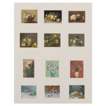 Pinturas de flores para impressão miniatura da Dol