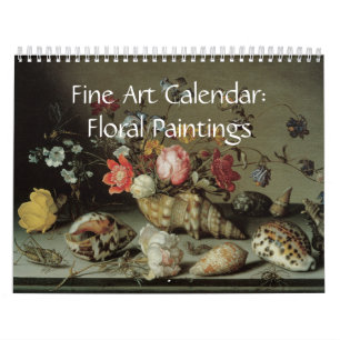 Pinturas Florais de Calendário de Arte Fina