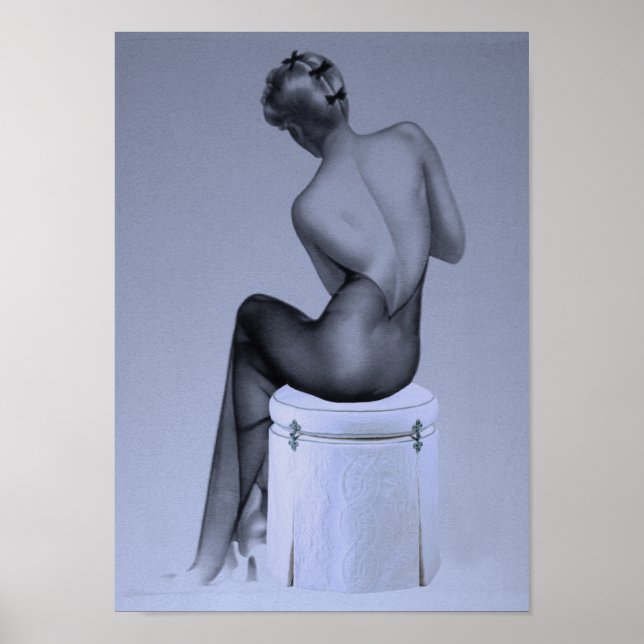 Pinup Girl Blue Poster (Frente)
