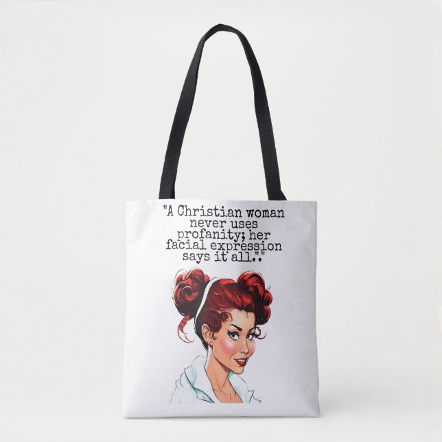Pinup Girl, com Bolsa de humor cristão (Frente)