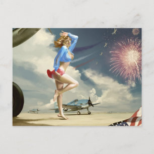 Pinups dos anos 40, cartão postal