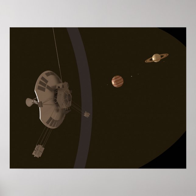 Pioneer 11 Space Exploration Science Poster (Frente)