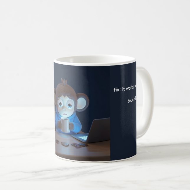 Pior Mensagem de Commit Caneca de Café Engraçada p (Frente Esquerda)