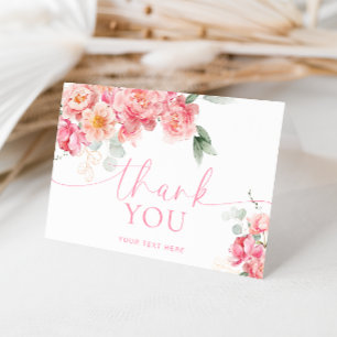 Piper Peony Floral Cartões de agradecimentos Dobra