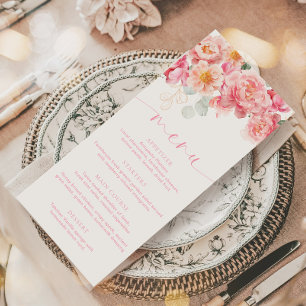 Piper Peony Floral Menu & Obrigado