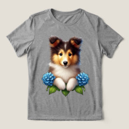 Pipoca Adorável com Flores Azuis