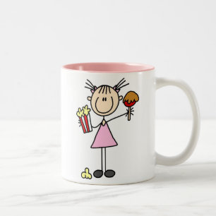 Pipoca e caramelo Apple na caneca justa