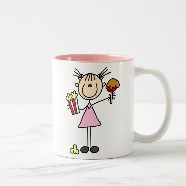 Pipoca e caramelo Apple na caneca justa (Direita)