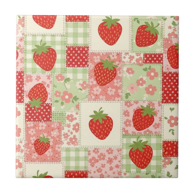 Piquenique de Patchwork de Morango (4) (Frente)