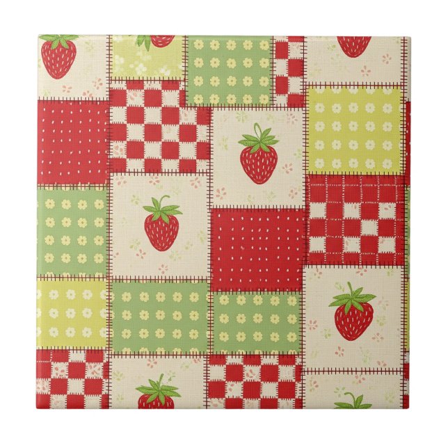 Piquenique de Patchwork de Morango (5) (Frente)