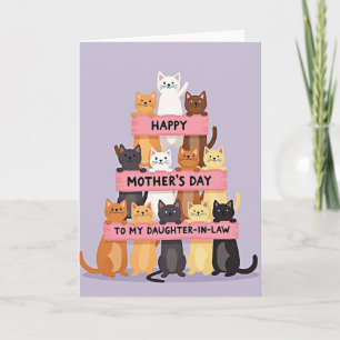 Pirâmide Felina Pastel Cartão Mãe