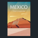 Pirâmide Teotihuacan do poster de viagens México<br><div class="desc">Pirâmide Teotihuacan do poster de viagens México</div>